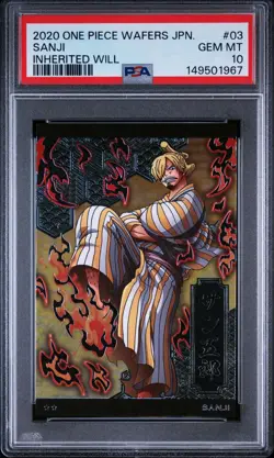 2020 One Piece Wafers Japan Sanji R Inherited Will No.7-03 PSA10 - Image 1