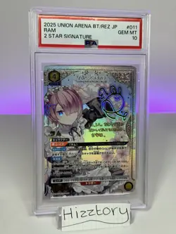 Union Arena Re Zero Starting Life in Another World Ram Signed 2 Star PSA 10 - Image 1