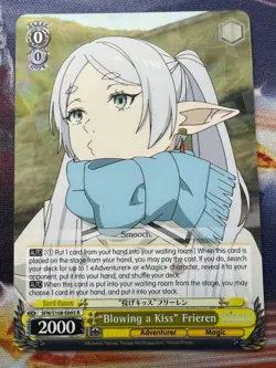 Blowing a Kiss Frieren SFN/S108-E005 R Weiss Schwarz Trading Card Holo NM - Image 1