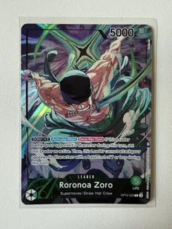 One Piece TCG Roronoa Zoro OP12-020 Alternative Art Leader Promo NM English - Image 3