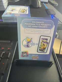 8 Pokemon TCG Pocket 1st Anniversary 24 Hourglass Code Card New & Unscratched - Image 1
