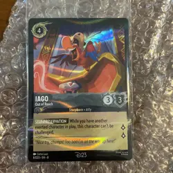 New Disney Lorcana D23 2025 Gold Member Exclusive Gift Iago 8/ Foil Promo Card - Image 1
