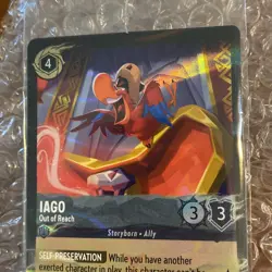 New Disney Lorcana D23 2025 Gold Member Exclusive Gift Iago 8/ Foil Promo Card - Image 3