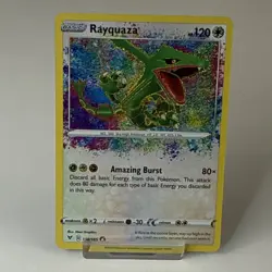 Pokemon Rayquaza Amazing Rare Holo 138/185 Swsh04: Vivid Voltage Card - Image 1