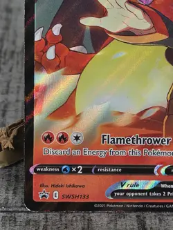 Lance's Charizard V SWSH133 Black Star Celebrations Pokemon Card Near Mint NM - Image 5