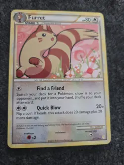 Pokemon Card - Furret HeartGold & SoulSilver 21/123 Rare - Image 1