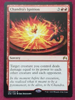 Magic The Gathering ORIGINS CHANDRA'S IGNITION red card MTG - Image 1
