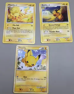 Pokemon TCG Pikachu & Raichu Mixed 3 Card Lot Mid Era / Vintage Near Mint - Image 1
