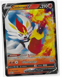 Cinderace V - SWSH015 - Pokemon Sword & Shield Promo Ultra Rare Holo Card NM - Image 1