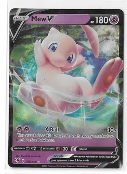 Mew V 069/189 Darkness Ablaze Sword & Shield SWSH Holo Pokemon TCG Card NM - Image 1
