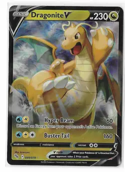 Dragonite V 049/078 Pokemon GO Sword & Shield SWSH Holo Pokemon TCG Card NM - Image 1