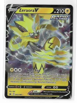 Zeraora V 053/198 Chilling Reign Sword & Shield Holo Rare Pokemon TCG Card NM - Image 1