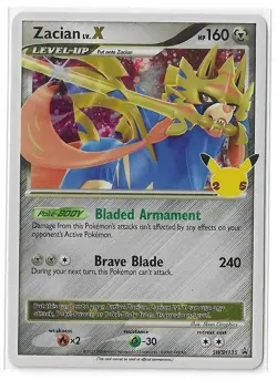 Zacian LV.X SWSH135 Pokemon Sword & Shield Promo Ultra Rare Holo Card NM - Image 1