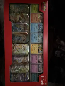 Pokemon TCG Prismatic Evolutions Mini Tins Sealed, Costco 8 Pack - Image 1