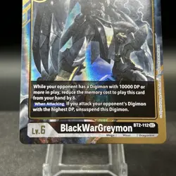BlackWarGreymon BT2-112 SEC Alt Art Digimon Card - Image 2