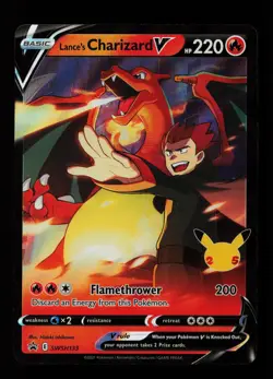 Lance's Charizard V SWSH133 Holo Promo Sword & Shield Promo Pokemon Cards - Image 1