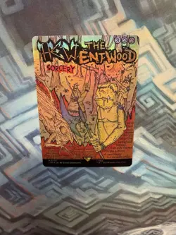 MTG Borderless Poster Foil Hew the Entwood EX/LP+ Universes Beyond: LotR - Image 4