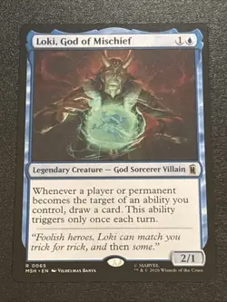 MTG Marvel Super Heroes Loki, God of Mischief 0065 Rare - Image 1