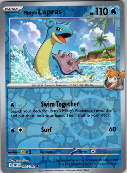 Misty's Lapras 050/182 Destined Rivals Reverse Holo Pokemon NM/M - Image 1