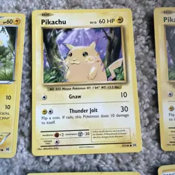 Pokemon Pikachu Lot of 7 Good Condition and Great Deal Base Set - Image 3