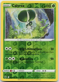 Calyrex 017/159 Holo Rare Crown Zenith Pokemon Reverse Holo Near Mint - Image 1