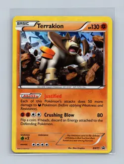 Terrakion - BW71 BW71 Holo Promo Black And White Promo Pokemon Holo LP - Image 1