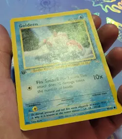 Goldeen 45/64 Neo Revelation 1st Edition Yuka Morii Clay Art Pokemon Card MP - Image 4