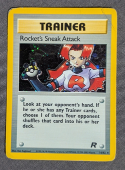 Pokemon TCG Rocket's Sneak Attack Team Rocket 16/82 Holo Rare Card - Image 1