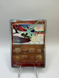 Larvesta 15/086 Master Ball Reverse Holo SV: Black Bolt Pokemon TCG 2025 NM - Image 1