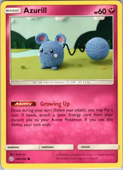 Azurill 146/236 Common Cosmic Eclipse Pokemon NM Asako Ito - Image 1