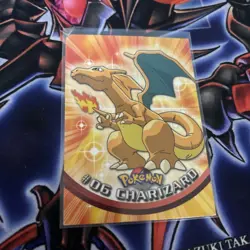 Pokemon Charizard #06 Topps Black Logo Card 1999 - Image 1