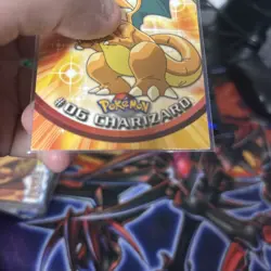 Pokemon Charizard #06 Topps Black Logo Card 1999 - Image 4