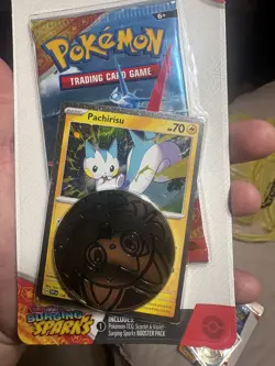 Pokemon SURGING SPARKS Single Pack Checklane Blister [Pachirisu] NEW Sealed - Image 1