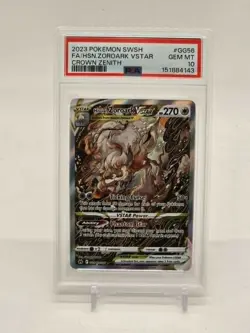 Hisuian Zoroark VSTAR GG56/GG70 PSA 10 Crown Zenith Full Art Pokemon Card Graded - Image 1