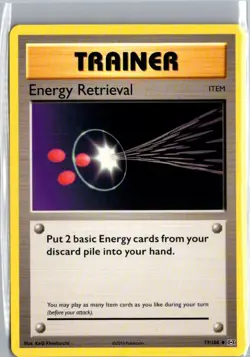 Energy Retrieval 77/108 Uncommon Evolutions Pokemon Near Mint - Image 1