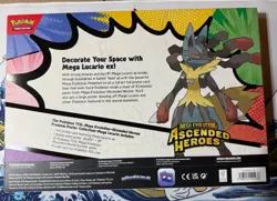 Pokemon TCG ME Ascended Heroes Premium Poster Collection Mega Lucario New Sealed - Image 2