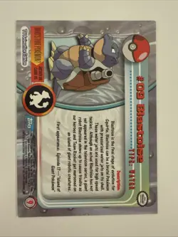 Blastoise Pokemon Card Topps #09 TV Animation Edition Series - Image 2