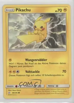 Pikachu German Pokemon Sun & Moon Cosmic Eclipse #66 - Image 1