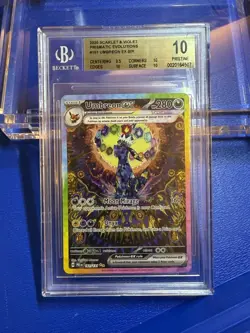 2025 Pokemon SV Prismatic Evolutions Umbreon ex SIR 161/131 Holo BGS 10 Sunbreon - Image 1
