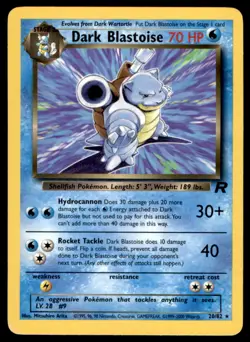 Dark Blastoise 20/82 Rare Team Rocket Pokemon Unlimited Lightly Played/MP - Image 1