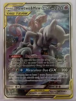 Pokemon TCG Sun & Moon Mewtwo & Mew GX Tag Team SM191 Promo Rare Beauty - Image 1