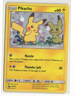 Pokemon TCG Pikachu Black Star Promo SM 162 Sun & Moon Era NM - Image 1