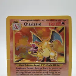 🔥 Charizard 4/102 Base Set Unlimited Pokemon TCG Holo Foil Rare Damaged ! 🐉 - Image 2