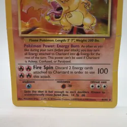 🔥 Charizard 4/102 Base Set Unlimited Pokemon TCG Holo Foil Rare Damaged ! 🐉 - Image 3