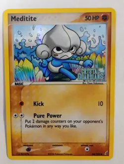 Meditite 56/100 Pokemon EX Crystal Guardians 2006 Reverse Holo Stamped - LP - Image 1