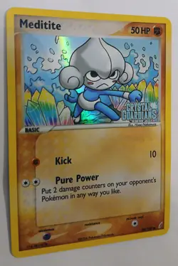 Meditite 56/100 Pokemon EX Crystal Guardians 2006 Reverse Holo Stamped - LP - Image 3