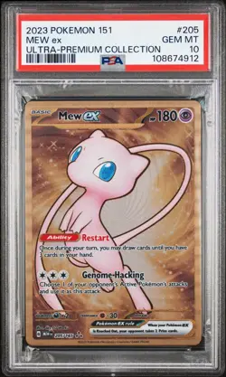 Mew 205 Ultra Premium Collection PSA 10 Metal Card Pokemon 151 - Image 1