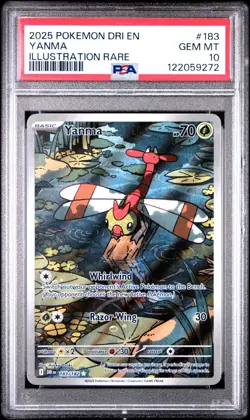 PSA 10 Yanma 183/182 Pokemon SV10: Destined Rivals Illustration Rare 2025 GEM MT - Image 1