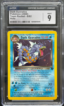 Pokemon Dark Gyarados Team Rocket 8/82 Holo Rare 2000 CGC MINT 9 - Image 1