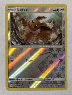 2019 Pokemon TCG Eevee 49/68 Reverse Holo Hidden Fates Ungraded - Image 1